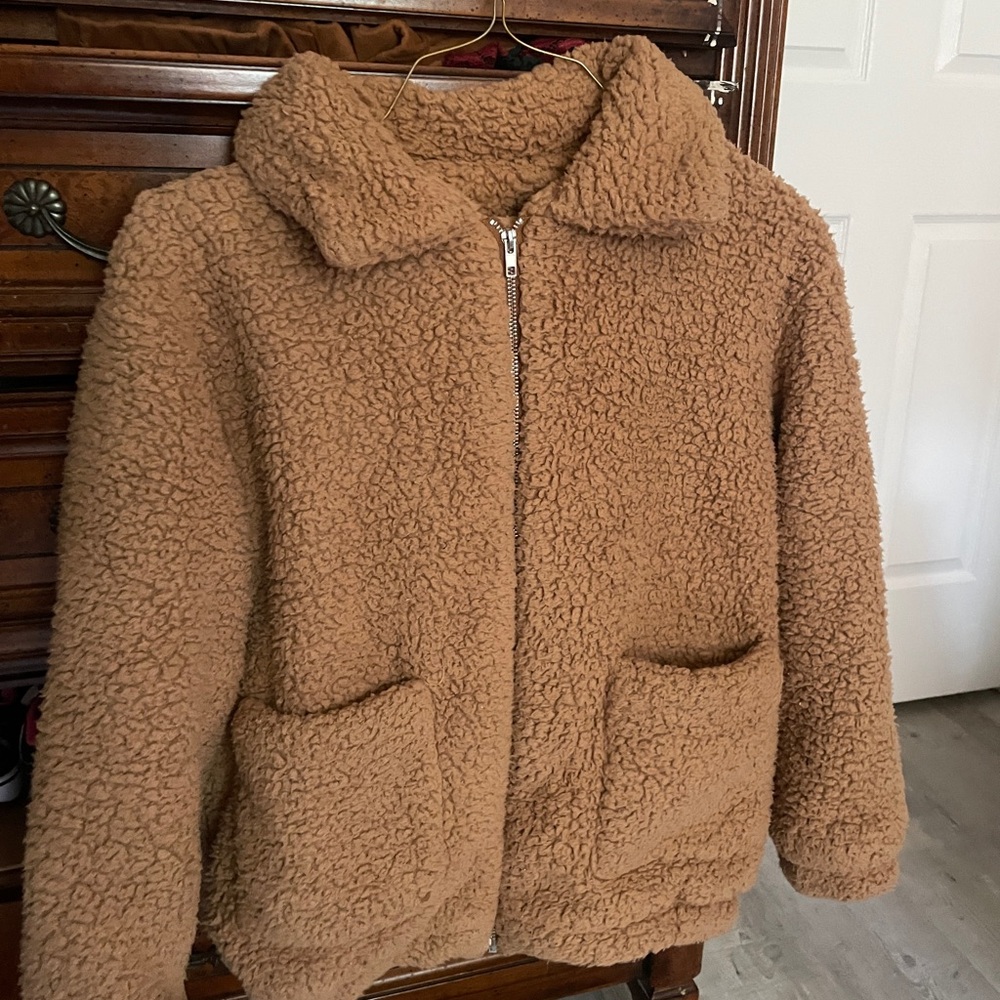 caramel teddy jacket